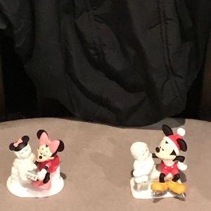 Disney snowbabies set of 2- one Mickey Mouse and one Minnie Mouse.